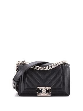 Chanel Boy Flap Bag Chevron Caviar #342998C41B